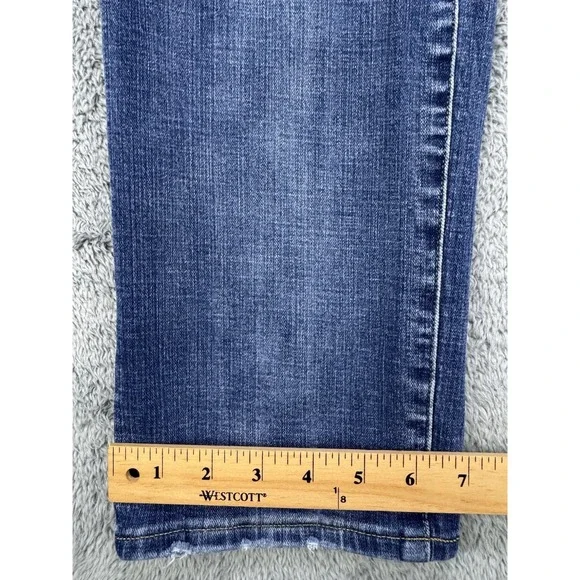 American Eagle Extreme Flex 4 Jeans Men 36x34 Blue Slim Straight Whiskered Denim - Picture 8 of 10